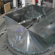 Industrial Square to Round in Galvanised Steel